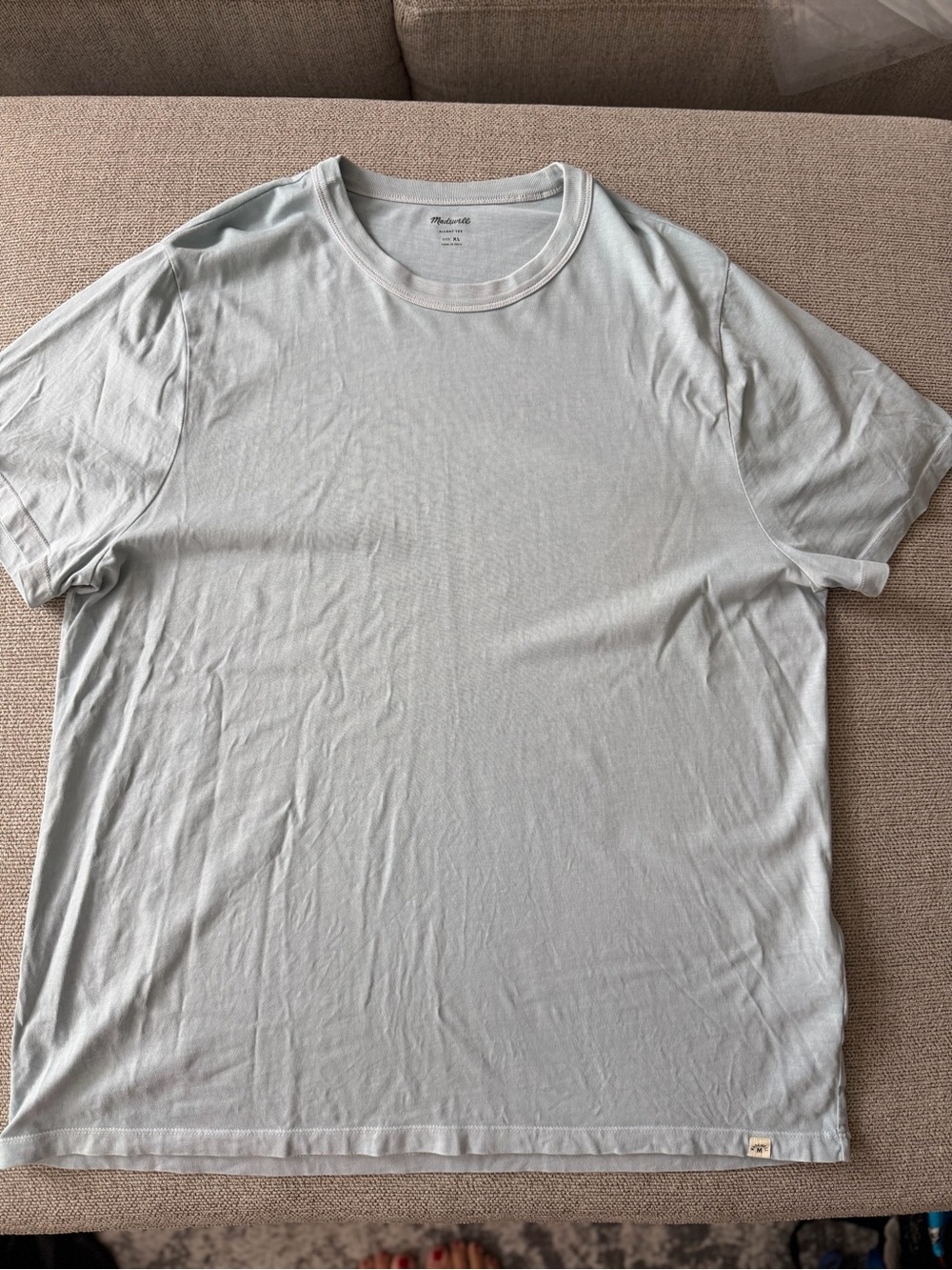 Madewell Men's Short Sleeve Tee - Pale Blue